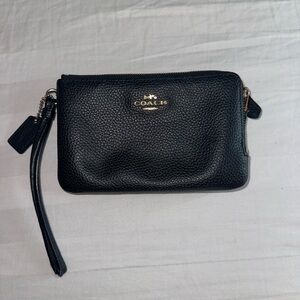 Black coach wristlet